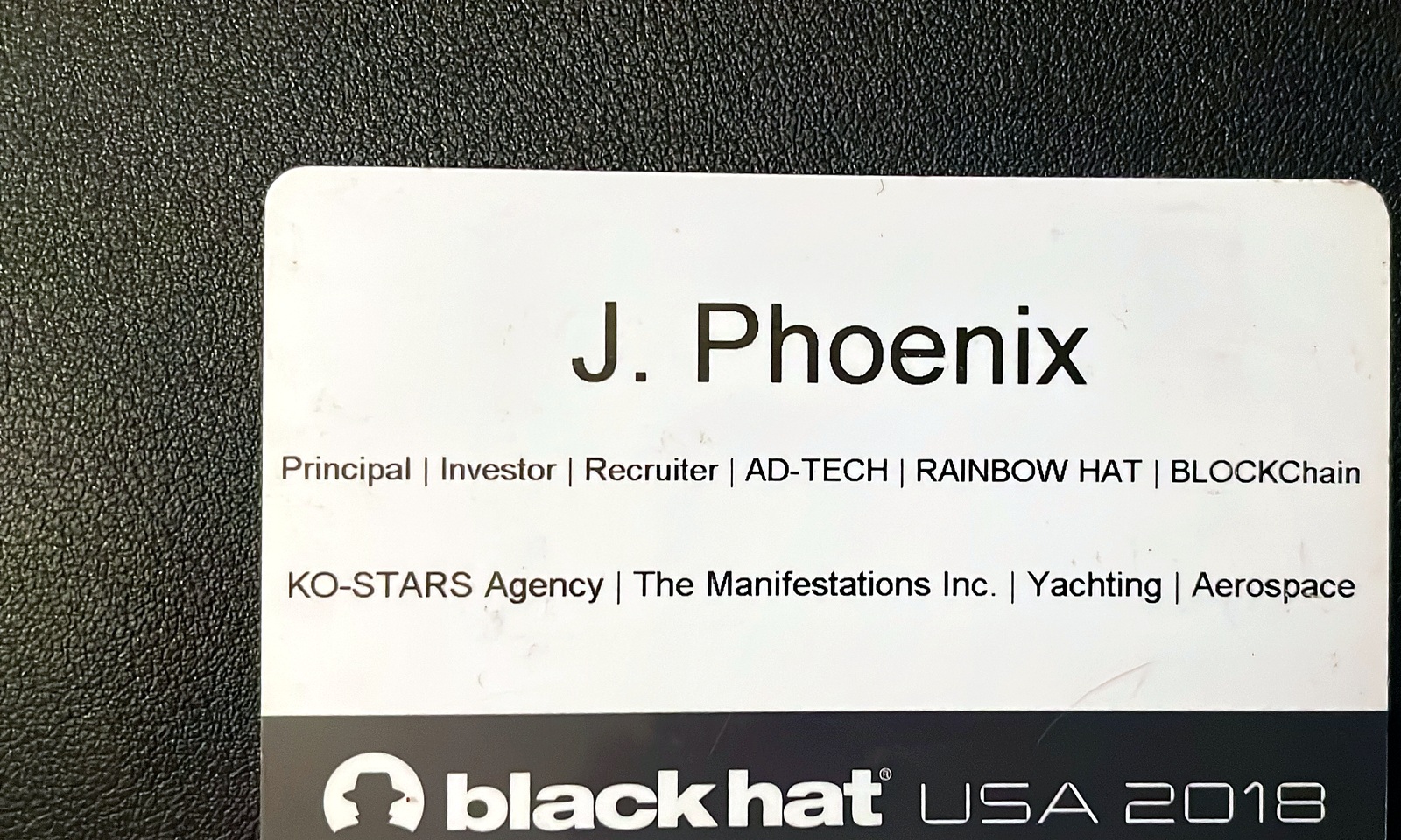 Black Hat USA 2018 badge