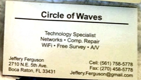 Circle of Waves business card