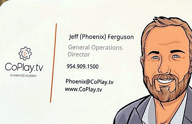 CoPlay.tv business card — Jeff (Phoenix) Ferguson, General Operations Director