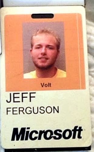 Volt/Microsoft contractor ID badge