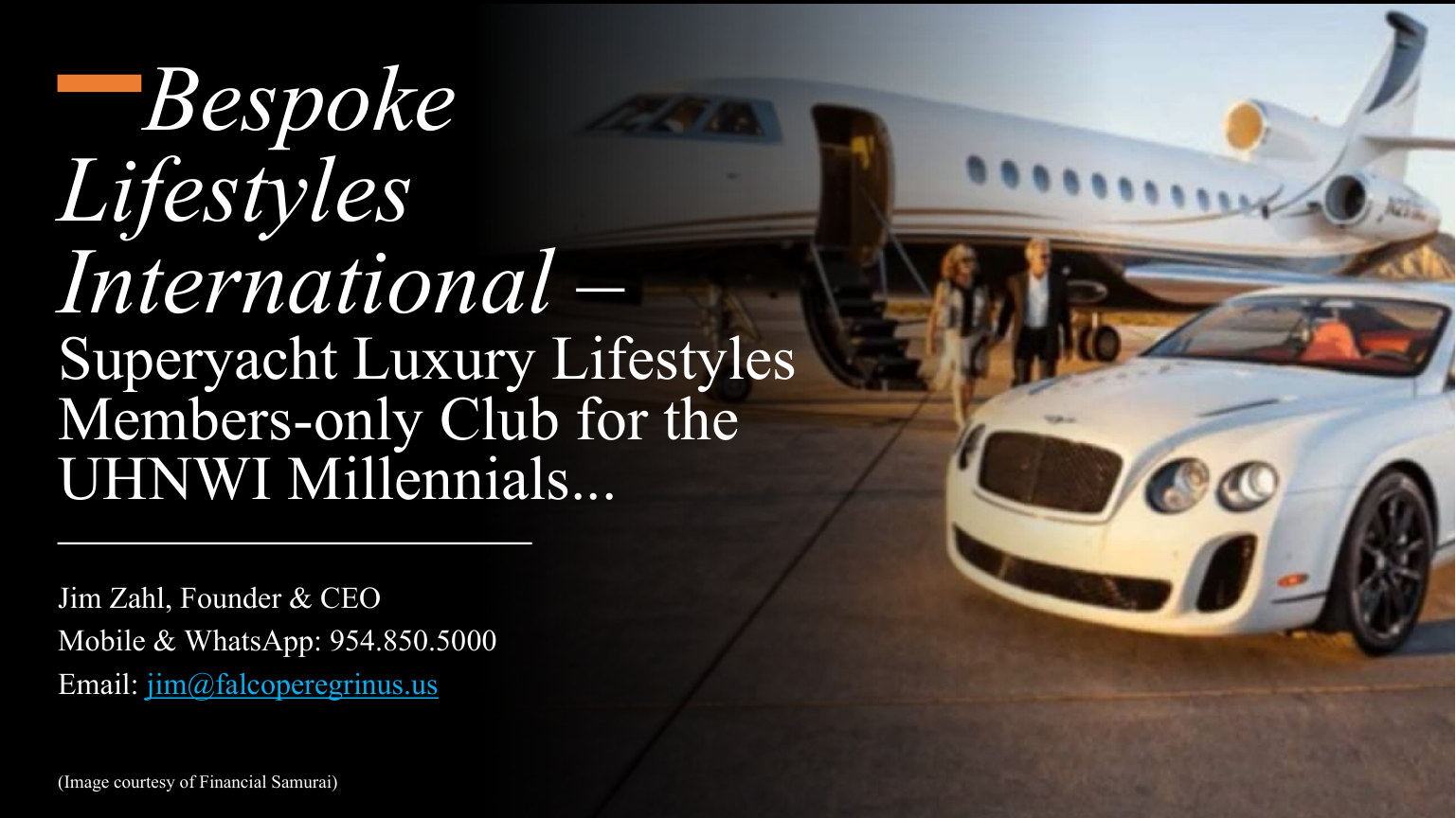 Bespoke Lifestyles International — Business Plan Brief deck cover