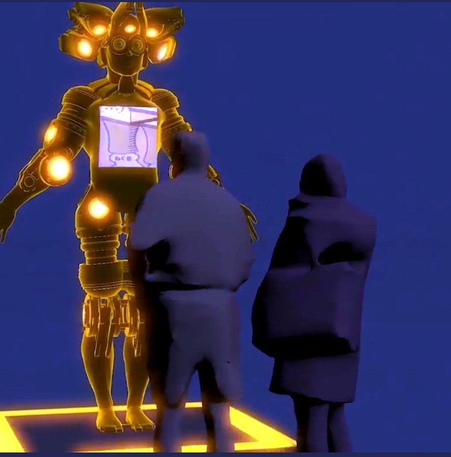 Satellite-connected interactive robot installation at Burning Man