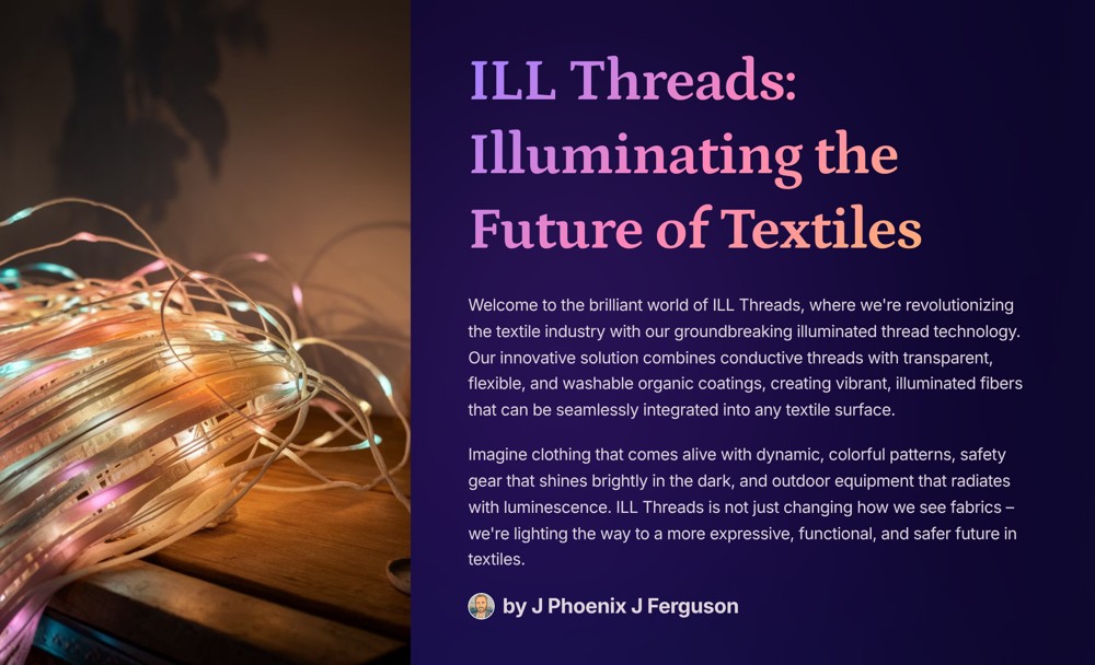 ILL Threads: Illuminating the Future of Textiles — deck cover