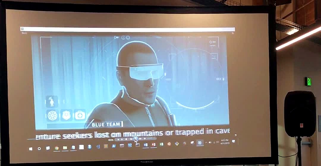 ResQ concept trailer — Blue Team, AR headset view of a rescue operation