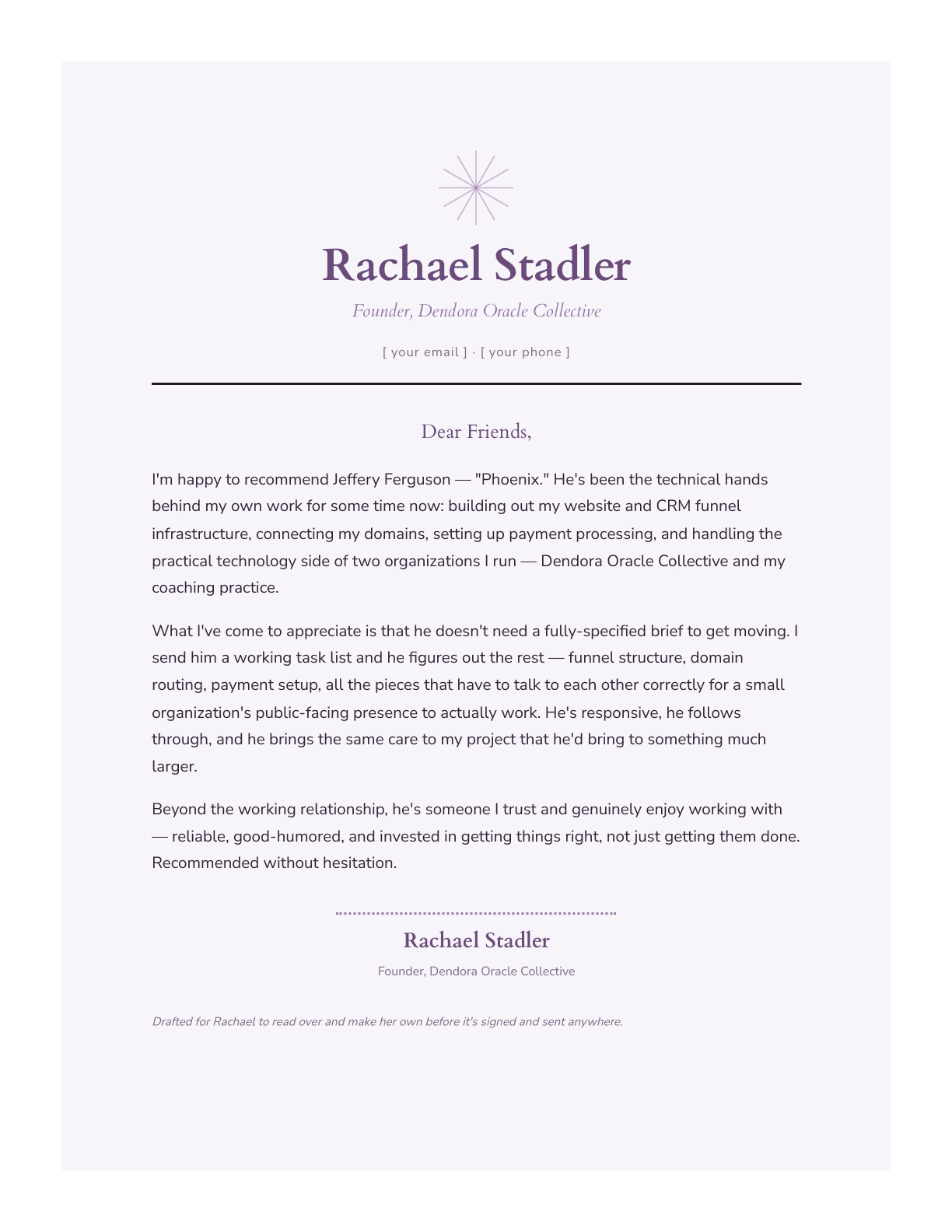 Rachael Stadler — page 1