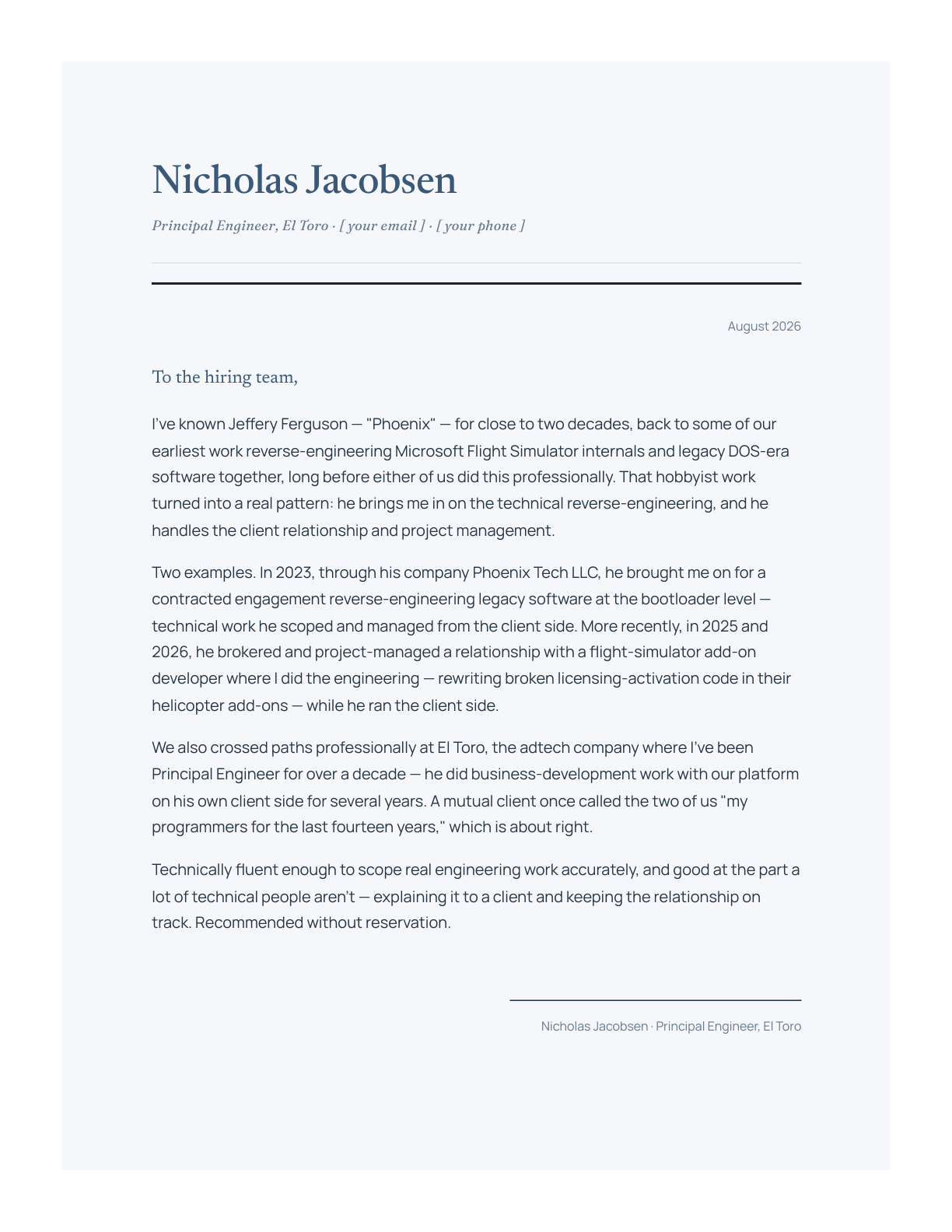 Nicholas Jacobsen — page 1
