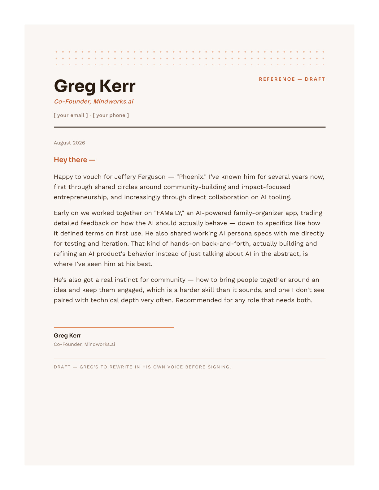 Greg Kerr — page 1