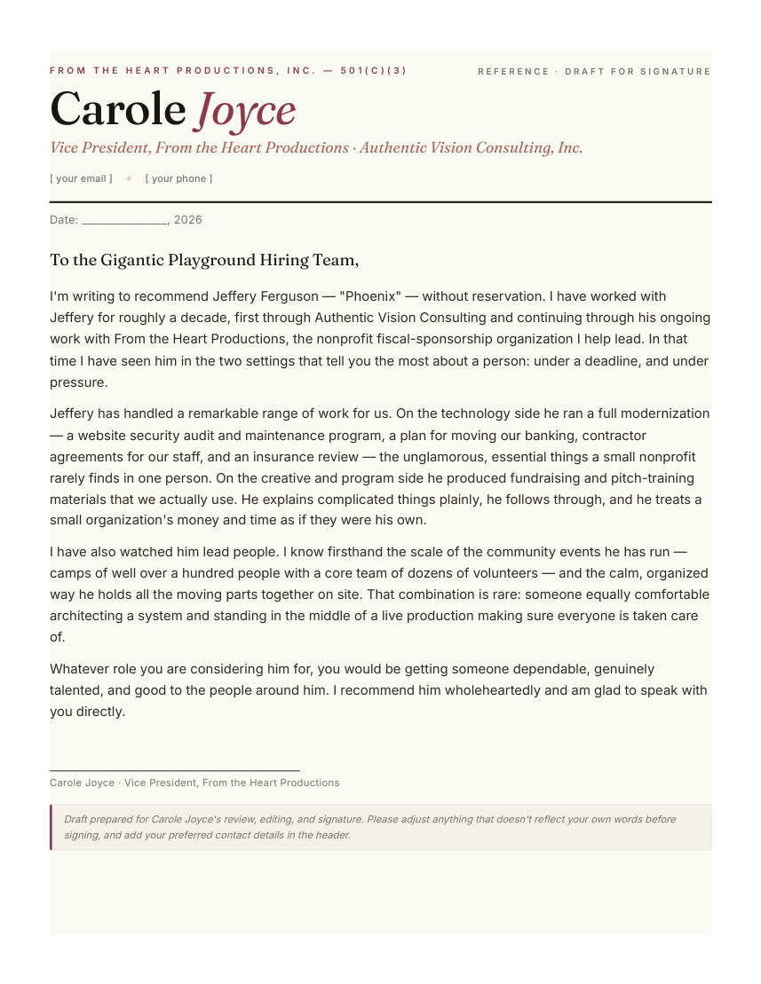 Carole Joyce — page 1